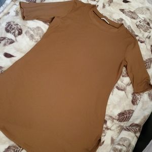 Tan half sleeve dress